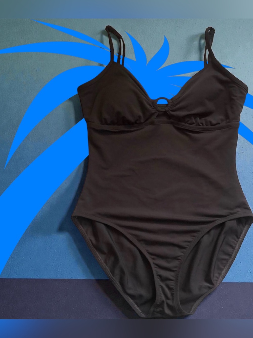 Merona ~ Brown ~ One Piece Swimsuit Adjustable Straps~ Great Condition